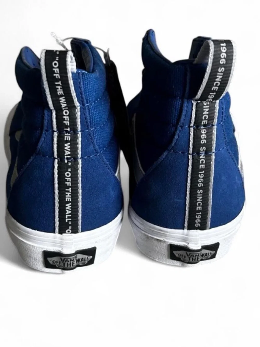 🦋VANS Size 8 Sk8-Hi OTW Webbing sneakers in blue with a reflective Sidestripe